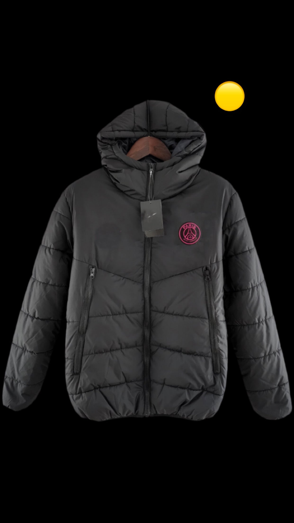 PSG/CHELSE Black Mid-Length Jacket ⚫💜💛⚫️