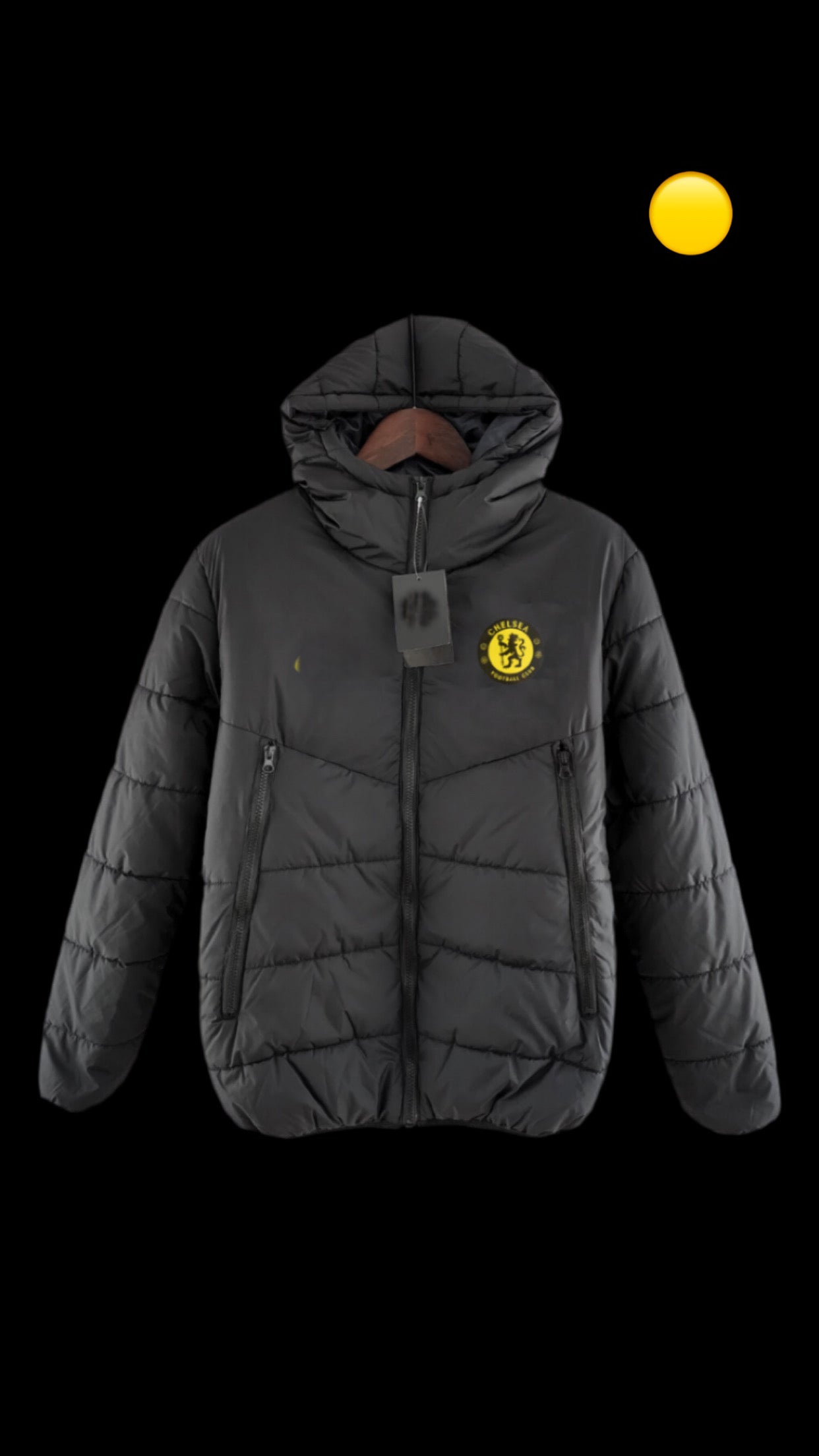 PSG/CHELSE Black Mid-Length Jacket ⚫💜💛⚫️