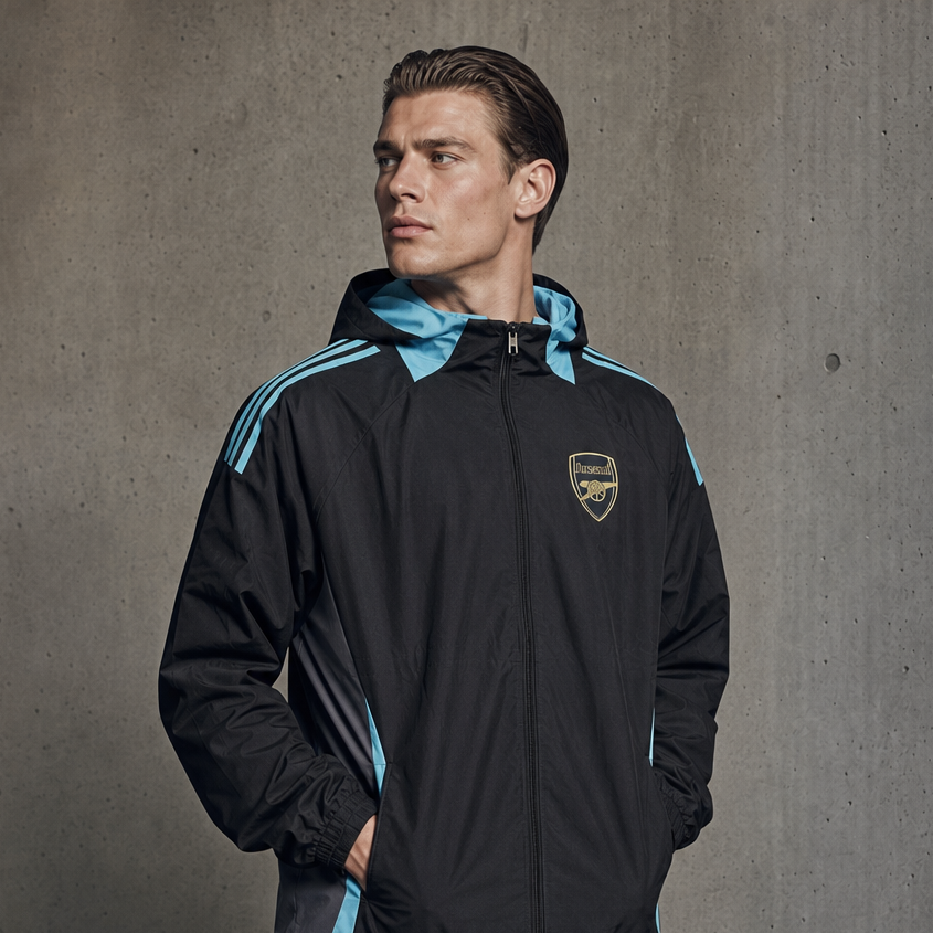Arsenal Black Windbreaker ⚫💙